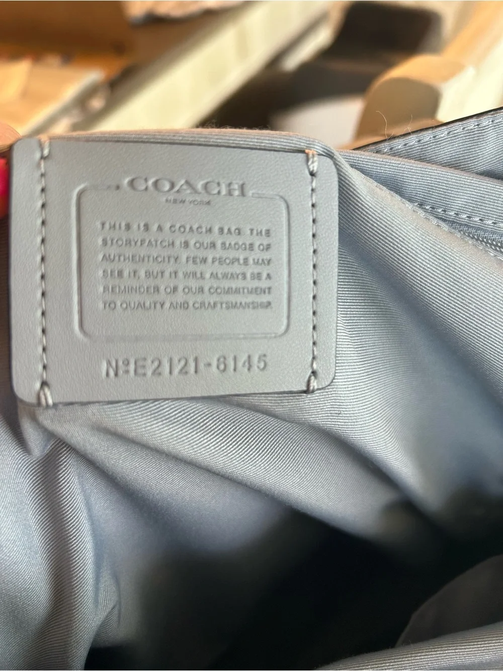 Coach Pebbled Leather Backpack in Light Blue
